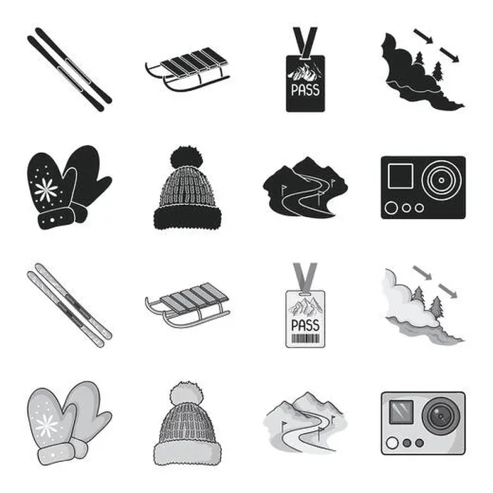 Framed Print : Mittens, warm hat, ski piste, motion camera Framed Print : Mittens, warm hat, ski piste, motion camera