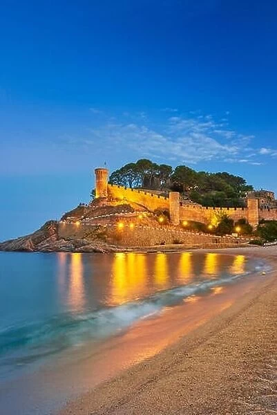Mmedieval castle at Tossa del Mar, Costa Brava, Catalonia, Spain