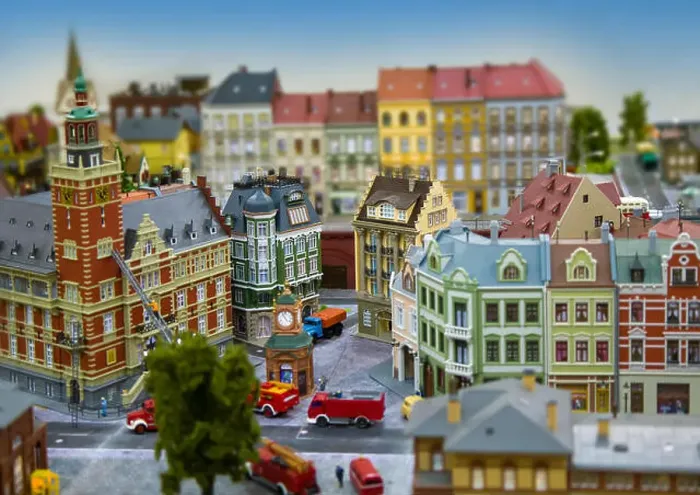 Framed Print : model of a toy city Framed Print : model of a toy city