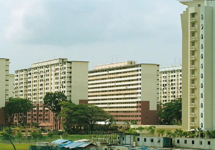 Framed Print : Modern apartment blocks in the outskirts of Singapore Framed Print : Modern apartment blocks in the outskirts of Singapore