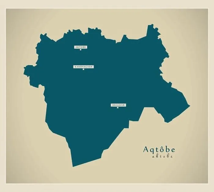 Framed Print : Modern Map - Aqtobe KZ Framed Print : Modern Map - Aqtobe KZ