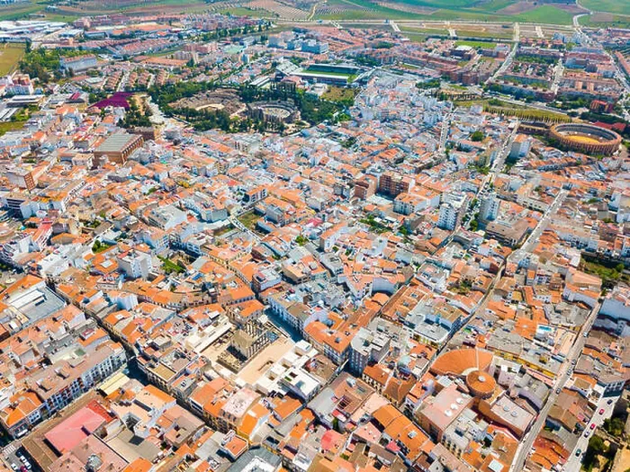 Framed Print : Modern urban landscape of Merida city, panoramic view from drone Framed Print : Modern urban landscape of Merida city, panoramic view from drone
