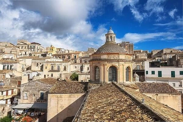 Modica, Sicily, Italy from the Cathedral of San Giorgio