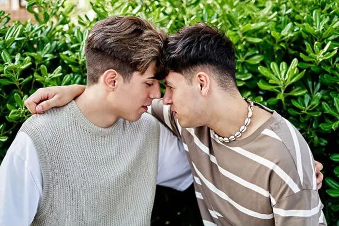 Framed Print : Moment Of Intimacy Of A Gay Couple Framed Print : Moment Of Intimacy Of A Gay Couple
