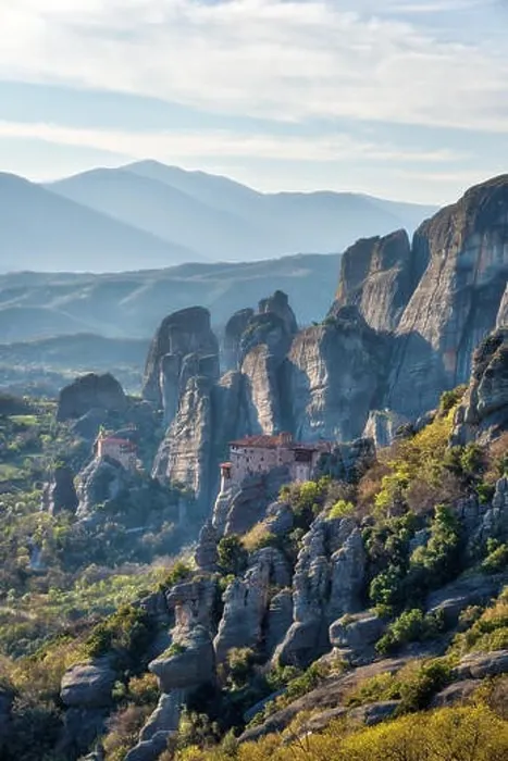Framed Print : Monastery in Meteora, Northern Greece in Spring 2018 Framed Print : Monastery in Meteora, Northern Greece in Spring 2018