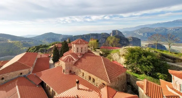 Framed Print : Monastery in Meteora, Northern Greece in Spring 2018 Framed Print : Monastery in Meteora, Northern Greece in Spring 2018