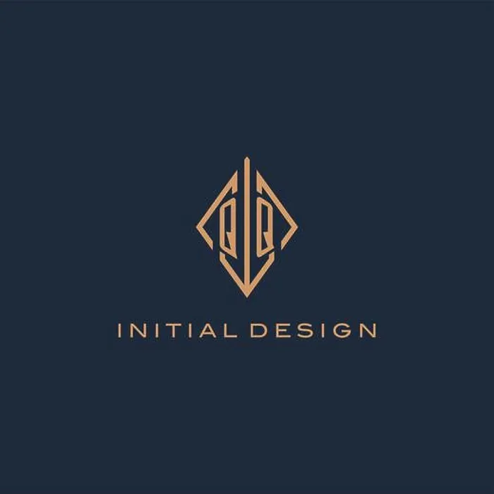 Framed Print : Monogram QQ logo with diamond rhombus style, Luxury modern logo design vector graphic Framed Print : Monogram QQ logo with diamond rhombus style, Luxury modern logo design vector graphic
