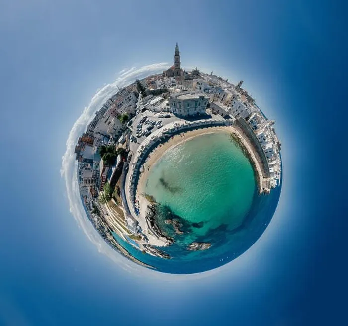 Framed Print : Monopoli Apulia City near the Sea Coastline blue in Italy Drone 360 vr Framed Print : Monopoli Apulia City near the Sea Coastline blue in Italy Drone 360 vr