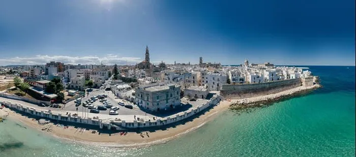 Framed Print : Monopoli Apulia City near the Sea Coastline blue in Italy Drone 360 vr Framed Print : Monopoli Apulia City near the Sea Coastline blue in Italy Drone 360 vr