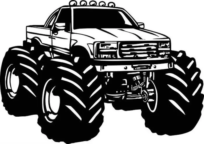 Framed Print : Monster Truck Cartoon Framed Print : Monster Truck Cartoon