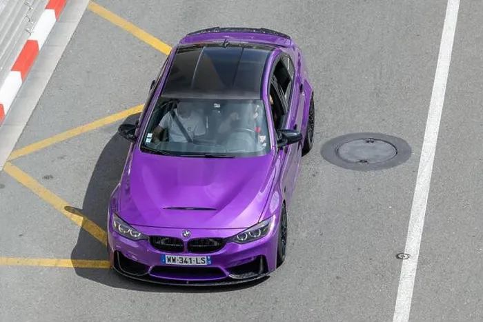 Framed Print : Monte Carlo, Monaco - View on a purple BMW M3 F80 driving on the road in the Fairmont Hairpin Framed Print : Monte Carlo, Monaco - View on a purple BMW M3 F80 driving on the road in the Fairmont Hairpin