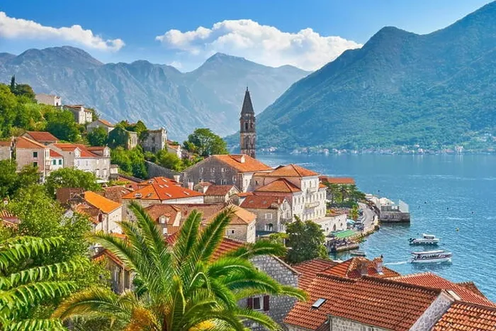 Framed Print : Montenegro, Perast balkan village mountain landscape, Kotor Bay Framed Print : Montenegro, Perast balkan village mountain landscape, Kotor Bay