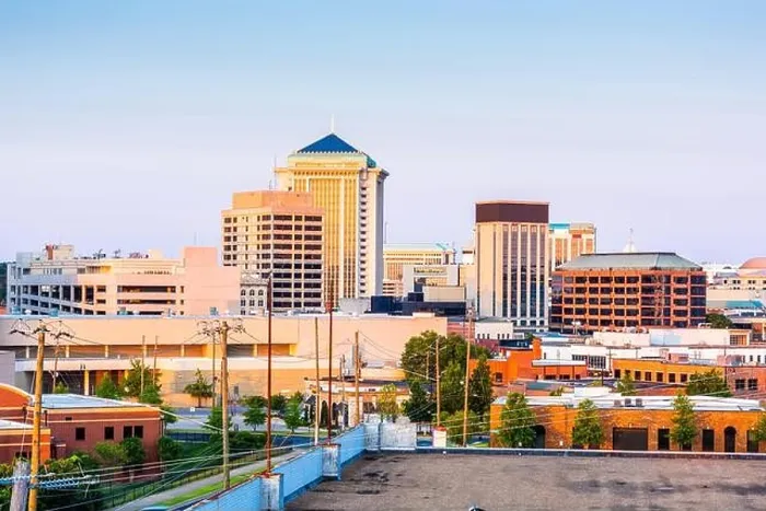 Framed Print : Montgomery, Alabama, USA downtown skyline at dusk Framed Print : Montgomery, Alabama, USA downtown skyline at dusk