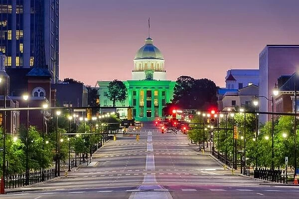 Montgomery, Alabama, USA with the State Capitol