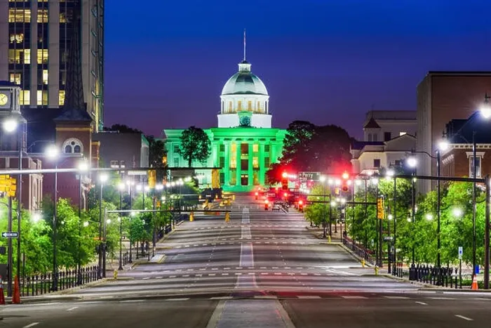 Framed Print : Montgomery, Alabama, USA with the State Capitol Framed Print : Montgomery, Alabama, USA with the State Capitol