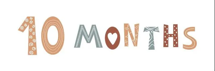 Framed Print : Ten month baby lettering in Scandinavian style