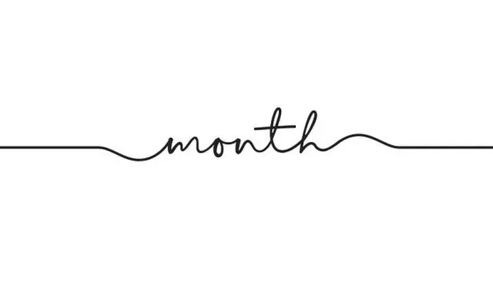 Framed Print : month word handwritten design vector Framed Print : month word handwritten design vector