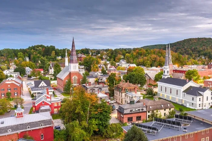 Framed Print : Montpelier, Vermont, USA town skyline at dusk Framed Print : Montpelier, Vermont, USA town skyline at dusk