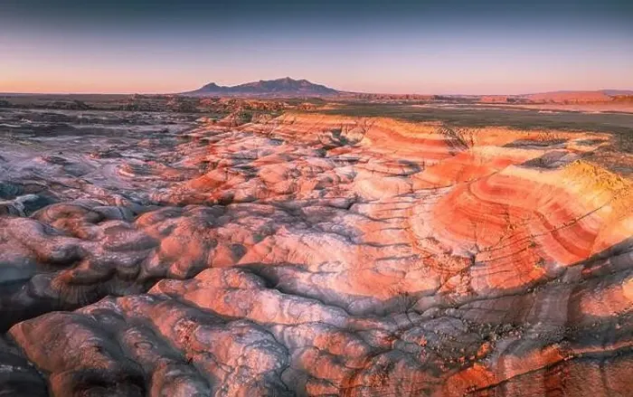 Framed Print : Moonscape landscape in Utah. Red rocks illuminated by sunrise Framed Print : Moonscape landscape in Utah. Red rocks illuminated by sunrise