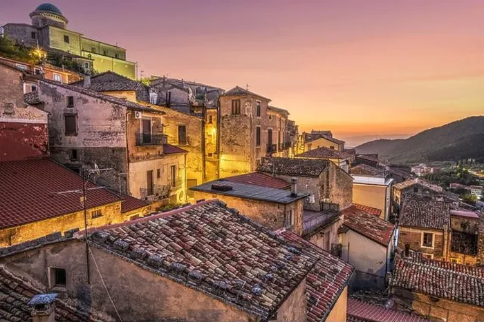 Framed Print : Morano Calabro, Italy at dusk Framed Print : Morano Calabro, Italy at dusk