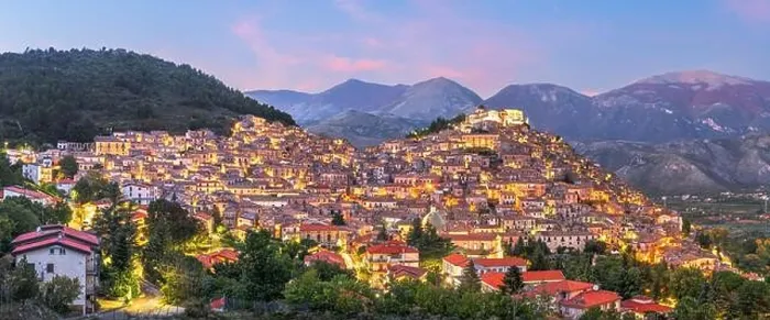 Framed Print : Morano Calabro, Italy hilltop town in the province of Cosenza in the Calabria region at dusk Framed Print : Morano Calabro, Italy hilltop town in the province of Cosenza in the Calabria region at dusk