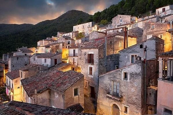 Morano Calabro, Italy old village at dawn