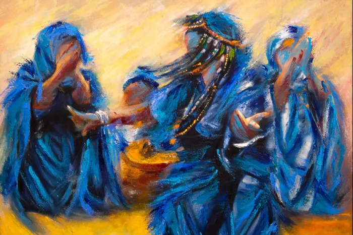 Framed Print : Morocco, Marrakech Medina, Museum. Painting of painter Abdellatif Zine Framed Print : Morocco, Marrakech Medina, Museum. Painting of painter Abdellatif Zine