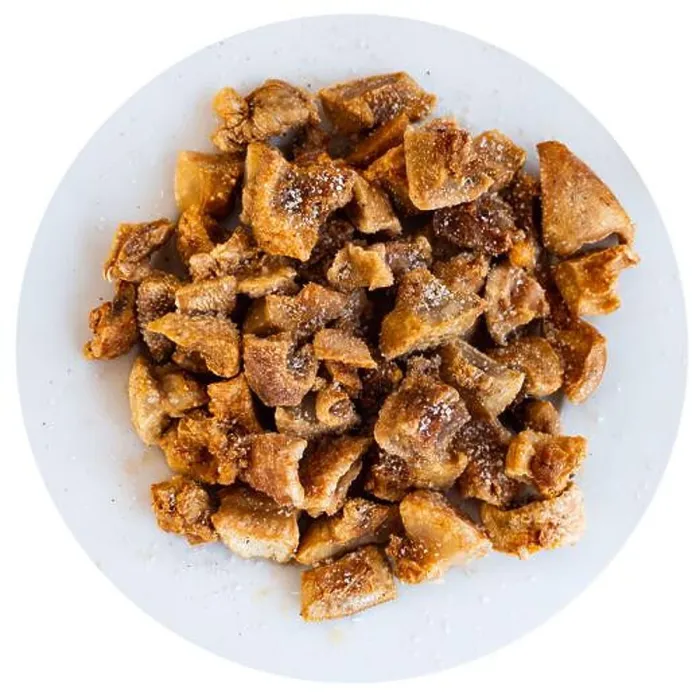Framed Print : Morros fritos - traditional Spanish meat appetizer served on plate