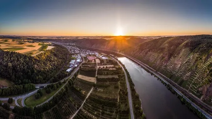 Framed Print : Mosel river by sunset Framed Print : Mosel river by sunset