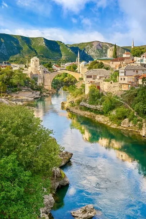 Framed Print : Mostar, Bosnia and Herzegovina - Stari Most or Old Bridge, Neretva Rivercityscape Framed Print : Mostar, Bosnia and Herzegovina - Stari Most or Old Bridge, Neretva Rivercityscape