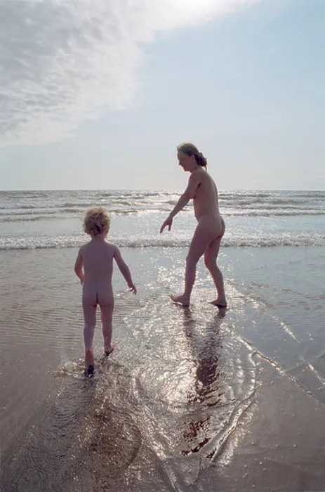 Framed Print : mother and son going for a nude swim in the sea by Aberdyfy Aberdovey North West Wales Framed Print : mother and son going for a nude swim in the sea by Aberdyfy Aberdovey North West Wales