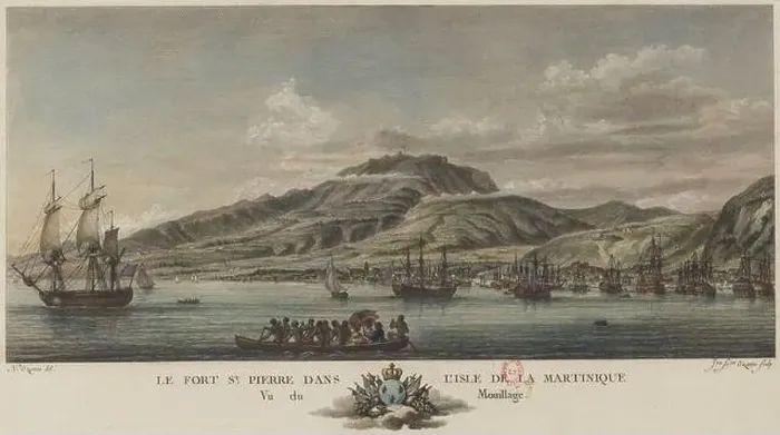 Framed Print : Mouillage de Saint-Pierre à la Martinique en 1776 Framed Print : Mouillage de Saint-Pierre à la Martinique en 1776