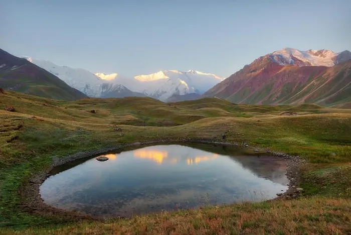 Framed Print : Mount Lenin seen from Basecamp in Kyrgyzstan taken in August 2018 Framed Print : Mount Lenin seen from Basecamp in Kyrgyzstan taken in August 2018
