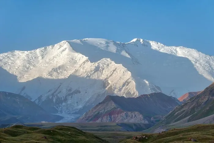 Framed Print : Mount Lenin seen from Basecamp in Kyrgyzstan taken in August 2018 Framed Print : Mount Lenin seen from Basecamp in Kyrgyzstan taken in August 2018