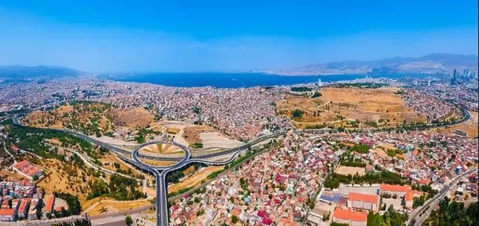 Framed Print : The Mount Pagos aerial panoramic view in Izmir Framed Print : The Mount Pagos aerial panoramic view in Izmir