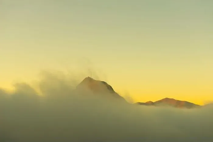 Framed Print : Mountain Peak San Salvatore Above Cloudscape with Sunlight and Clear Sky in Lugano, Ticino in Switzerland Framed Print : Mountain Peak San Salvatore Above Cloudscape with Sunlight and Clear Sky in Lugano, Ticino in Switzerland