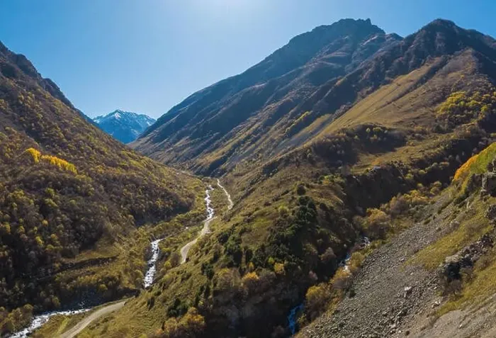 Framed Print : mountains of the Caucasus. shot on a drone Framed Print : mountains of the Caucasus. shot on a drone
