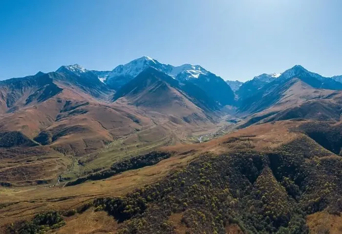 Framed Print : mountains of the Caucasus. shot on a drone Framed Print : mountains of the Caucasus. shot on a drone