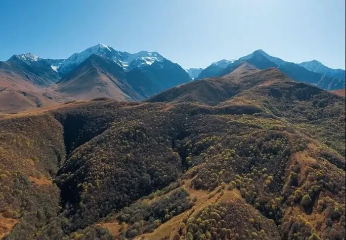 Framed Print : mountains of the Caucasus. shot on a drone Framed Print : mountains of the Caucasus. shot on a drone