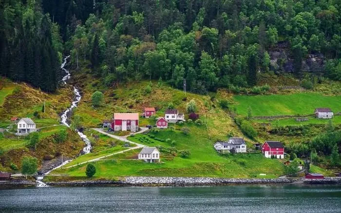 Framed Print : Mountains, Fiord and Clouds over Olden from a drone, Innvikfjorden, Norway, Europe Framed Print : Mountains, Fiord and Clouds over Olden from a drone, Innvikfjorden, Norway, Europe