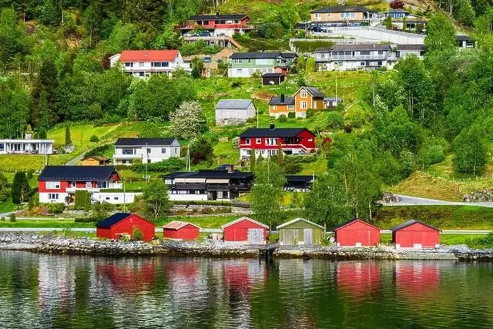 Framed Print : Mountains and Fiord over Norwegian Village, Olden, Innvikfjorden, Norway, Europe Framed Print : Mountains and Fiord over Norwegian Village, Olden, Innvikfjorden, Norway, Europe