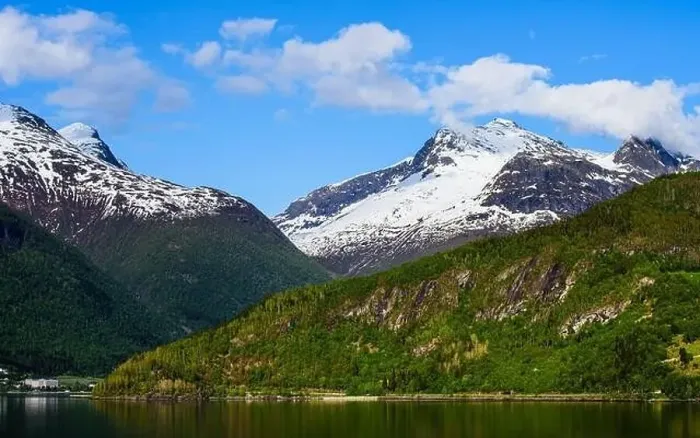 Framed Print : Mountains and Fiord over Norwegian Village, Olden, Innvikfjorden, Norway, Europe Framed Print : Mountains and Fiord over Norwegian Village, Olden, Innvikfjorden, Norway, Europe