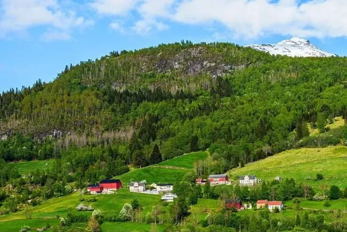 Framed Print : Mountains and Fiord over Norwegian Village, Olden, Innvikfjorden, Norway, Europe Framed Print : Mountains and Fiord over Norwegian Village, Olden, Innvikfjorden, Norway, Europe