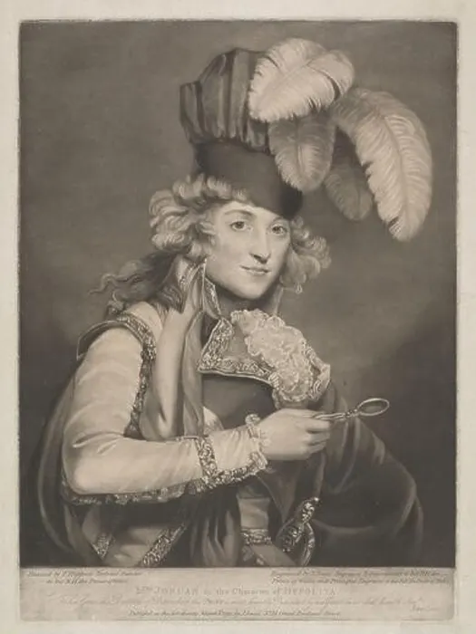 Framed Print : Mrs. Jordan in the Character of Hypolita, John Jones, ca. 1745–1797, British, after John Hoppner, 1758–1810, British, 1791, Mezzotint Framed Print : Mrs. Jordan in the Character of Hypolita, John Jones, ca. 1745–1797, British, after John Hoppner, 1758–1810, British, 1791, Mezzotint