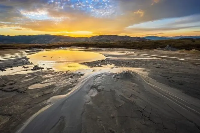 Framed Print : Muddy Volcanoes, Romania. Buzau County mud volcanoes at sunset Framed Print : Muddy Volcanoes, Romania. Buzau County mud volcanoes at sunset