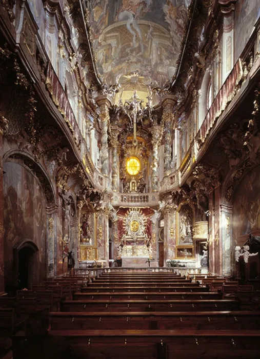 Framed Print : München, Asamkirche, Blick nach Osten Framed Print : München, Asamkirche, Blick nach Osten