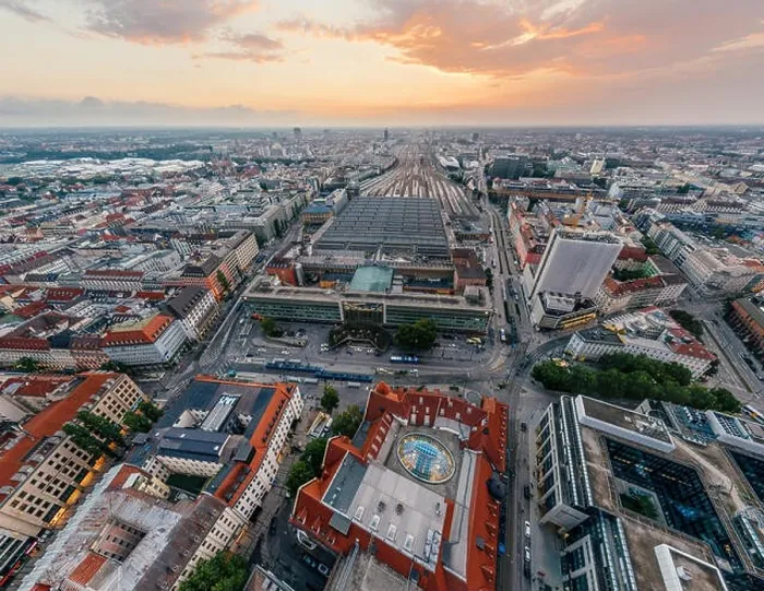 Framed Print : Munich city air drone 360 vr virtual reality panorama Framed Print : Munich city air drone 360 vr virtual reality panorama
