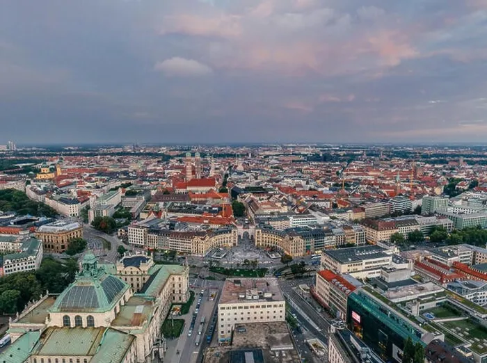 Framed Print : Munich city air drone 360 vr virtual reality panorama Framed Print : Munich city air drone 360 vr virtual reality panorama