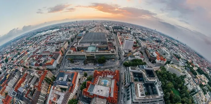 Framed Print : Munich city air drone 360 vr virtual reality panorama Framed Print : Munich city air drone 360 vr virtual reality panorama
