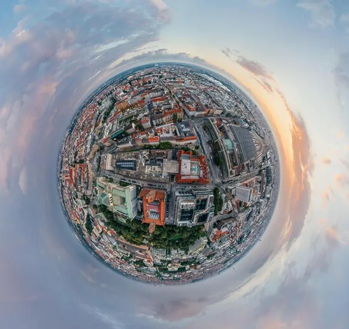 Framed Print : Munich city air drone 360 vr virtual reality panorama Framed Print : Munich city air drone 360 vr virtual reality panorama